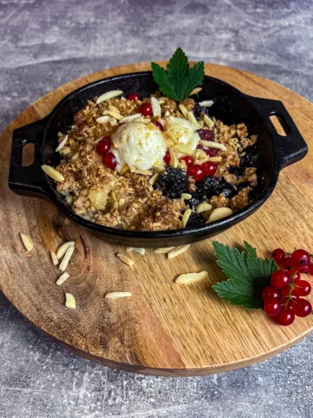 Buntes Crumble aus dem Air Fryer
