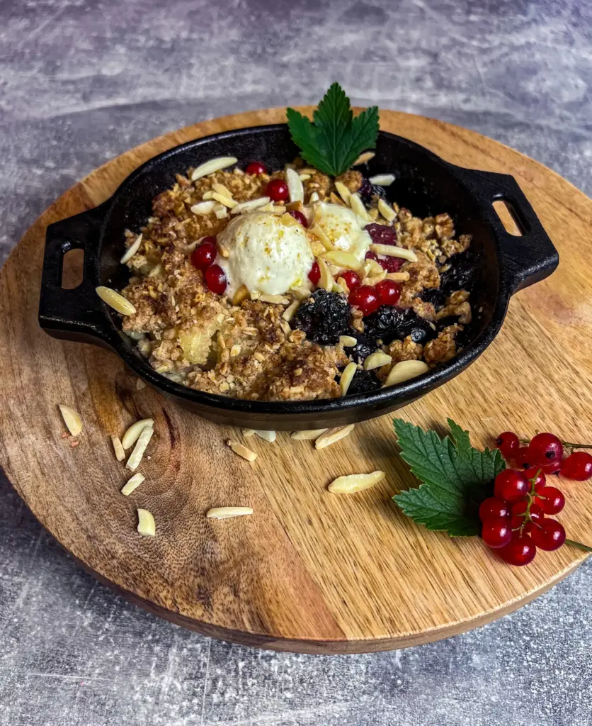 Buntes Crumble aus dem Air Fryer