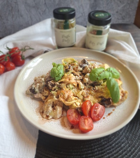 Ofen-Tortellini mit Schinken