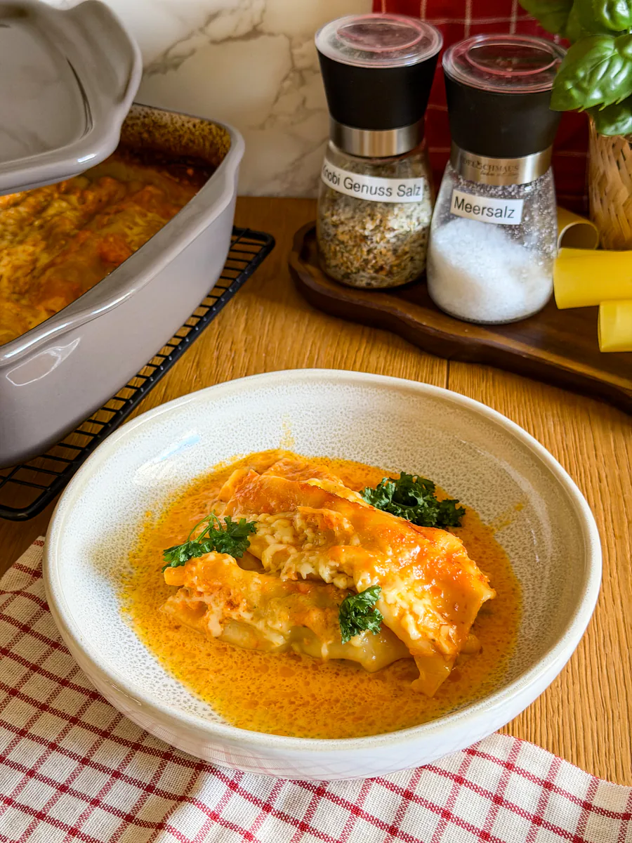 Cannelloni in cremiger Gemüsesauce